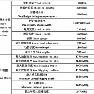 18履帶挖掘機(jī)