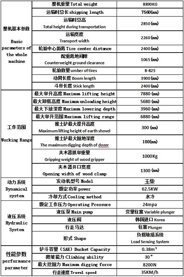 100型輪式抓木機  